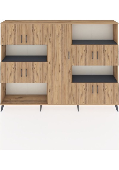Arges Dolap 10 Raflı 9 Kapaklı 220x30x163 Çam-çam/antrasit Atlas Çam/antrasıt - Atlas Çam Arges Dolap 10 Raflı 9 Kapaklı 220x30x163 Çam-çam/antrasit Atlas Çam/antrasıt - Atlas Çam