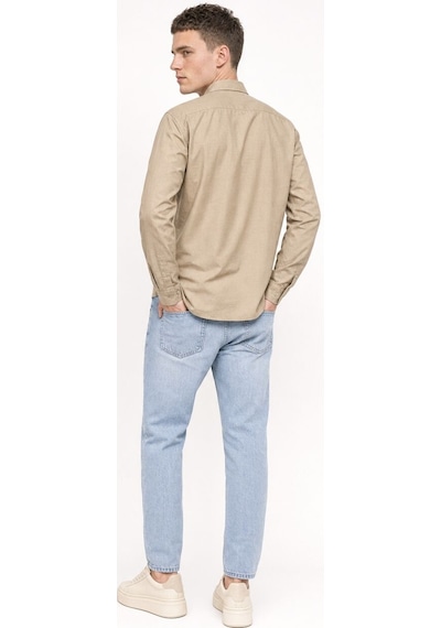 LOFT Relax Fit Erkek Gömlek U.kol Lf2042324 Q1.v1 Bej LOFT Relax Fit Erkek Gömlek U.kol Lf2042324 Q1.v1 Bej