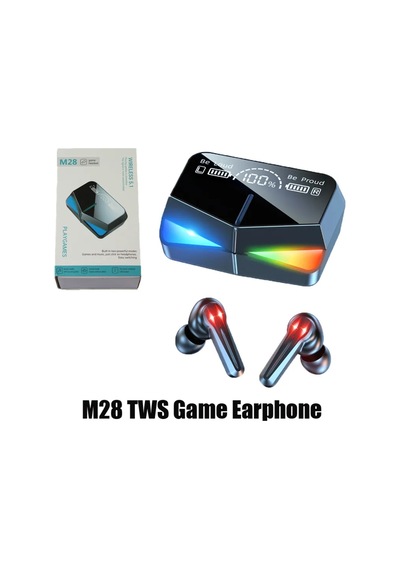 M28 Kablosuz Spor Kulaklıkları Tws - Mikrofon Bas Net Gri - 868802892