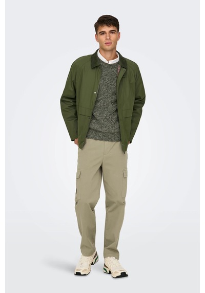 Only & Sons Erkek Mont 22031626 Olive Çok Renkli