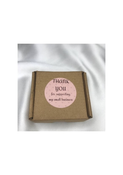 Sticker Serisi Thank You For Supporting My Small Busines Teşekkürler Etiketi 4 Cm - 100 Adet Çok Renkli