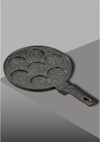 Polochef Granit Döküm Emoji Pankek Tava 26 Cm Siyah