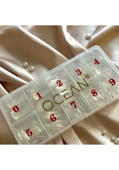 Ocean 500'lü Şeffaf Yarım Ay Protez Tırnak Tips Seti