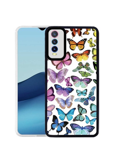 Lexroo Vivo Y20s Kılıf M-fit Desenli Kılıf - Flower No4 Çok Renkli