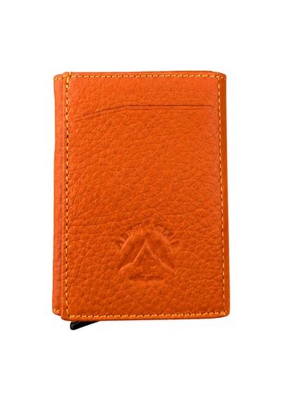 Alphaclub Bag Kadın Hakiki Deri Turuncu Cüzdan Ve Kartlık