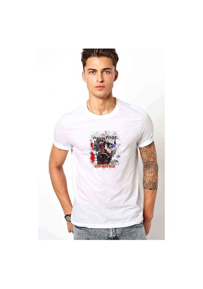 Depeche Mode Wrong Baskılı Beyaz Erkek Tshirt