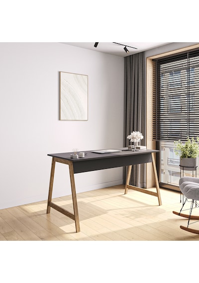 Lagomood Denge Çalışma Masası 140 Cm Antrasit Ceviz Antrasit  -  Ceviz