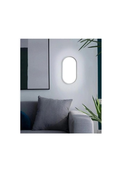 Tr Banyo Tavan Lambası Aydos 20w Oval Balkon Tavan Lambası 6400k Beyaz Led Işık Teras Duvar Lambası Beyaz Genel