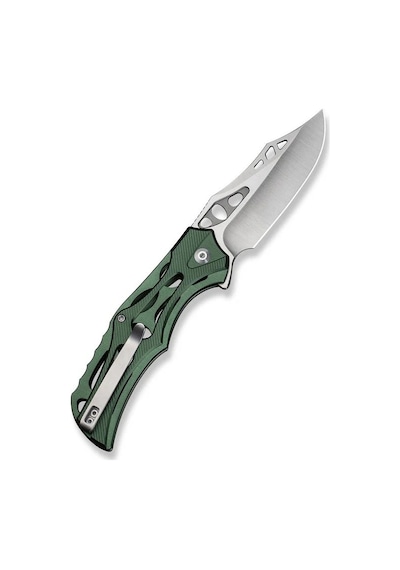 Civivi Biophase Flipper & Button Lock Knife Green Aluminum Handle Kamp Çakı Yeşil