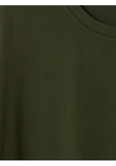 Lcw Curve Haki Büyük Beden %100 Pamuklu Oversize Kadın Tişört