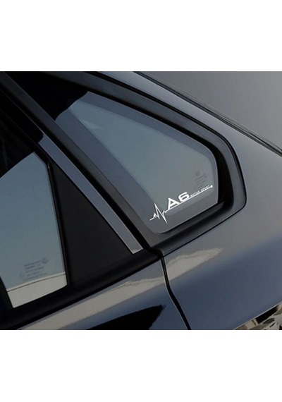 Audi A6 Yan Cam Sticker Oto Kapı Çıkartma Aksesuar 20Cmx7Cm