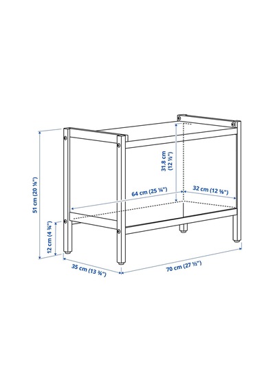 Ekenabben Titrek Kavak-beyaz 70x35x51 Cm Yan Sehpa - 40595206 Ikea