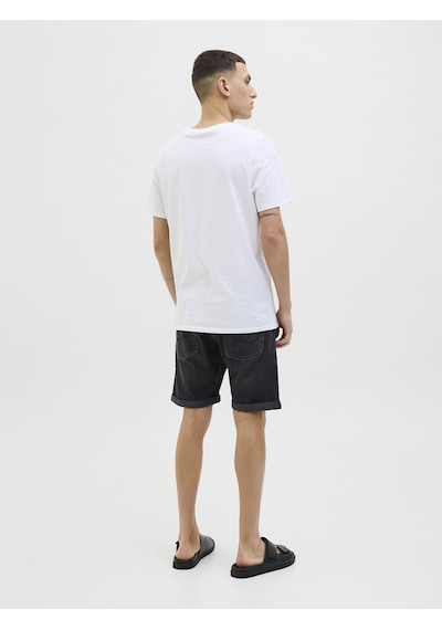 Jack & Jones Jack Jones Erkek Likralı Siyah Kot Şort 12269612 Siyah