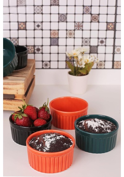 Ayrex 6 Lı Renkli Büyük Boy Sufle Kabı Fırın Kalıbı Diğer