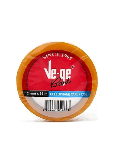 Ve-Ge Selefon Bant Offıce Tape 12X66 6 Lı Paket - 6 Adetli Pak