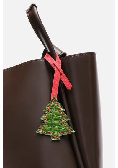 Hand Made Christmas Özel Hediyelik Çam Ağacı Yeşil &kırmızı Çanta Charm