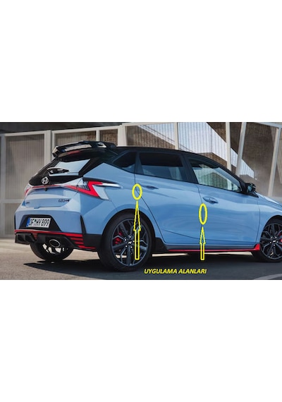 Dk Tuning Hyundai N Line Logo Kapı Kenarı Koruma Damla Desen Arma -
