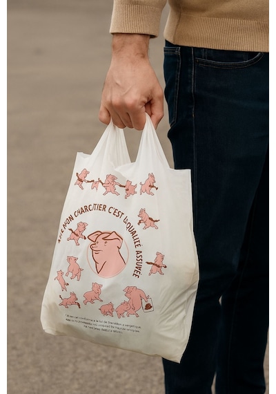 Baskılı Beyaz Atlet Poşet Market Bakkal Manav Mağaza Alışveriş Taşıma Torbası 30x49 Cm 50 Adet
