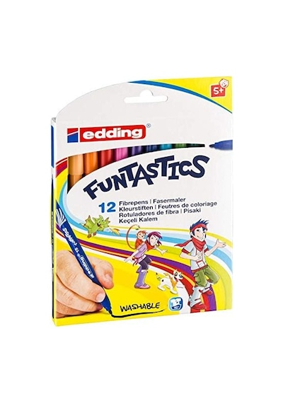 15 Funtastıcs Çocuklar İçin İnce Uçlu Keçeli Kalem 12&apos Li Set - 1 Mm Yuvarlak Uç