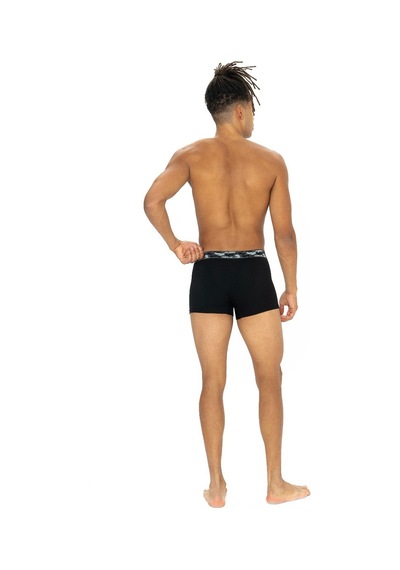 U.S. Polo Assn. U.s Polo Assn. 80542 Erkek Pamuklu 3'lü Boxer-siyah&antrasit&baskılı Siyah