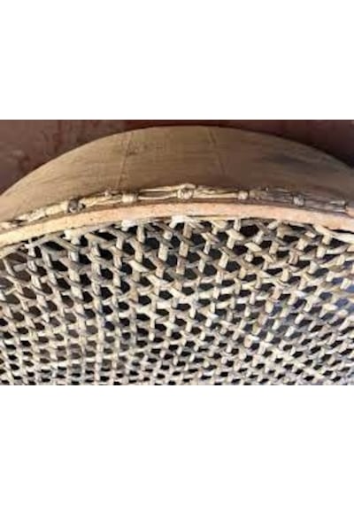 Kalbur Keçi Derisinden 40x40x10 CM Geniş Gözenekli Halbur Elek Kahverengi