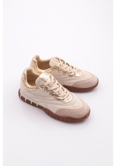 Dgn B0033 Kadin Spor Ayakkabi Bej