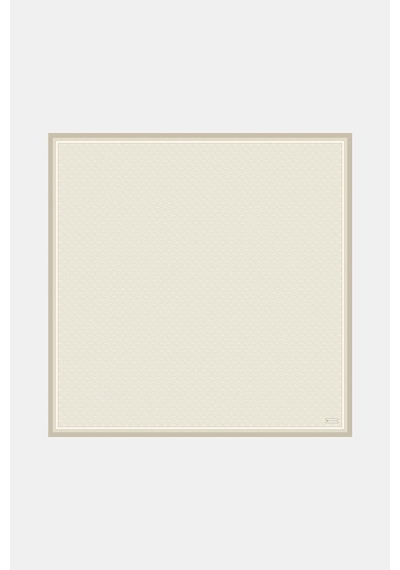 Vakko Twill İpek Eşarp - Helezon Monogram - Bej
