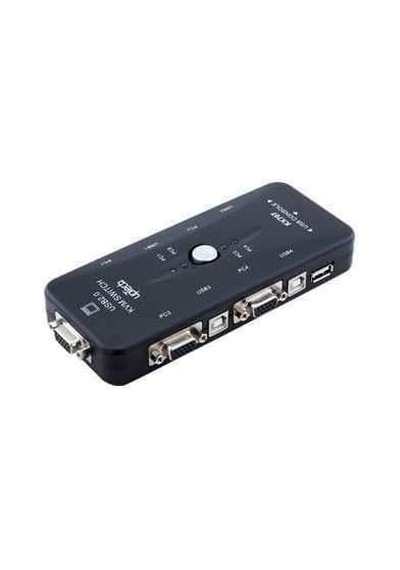 Al-4210 4 Port Usb Kvm Switch 4 Pc Kasa Tek Kontrol Çoklu Vga