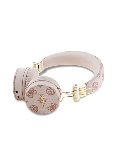 Guess Lisanslı PU Desenli Metal El Yazısı Logolu Kulak Üstü Bluetooth 5.3 Kulaklık