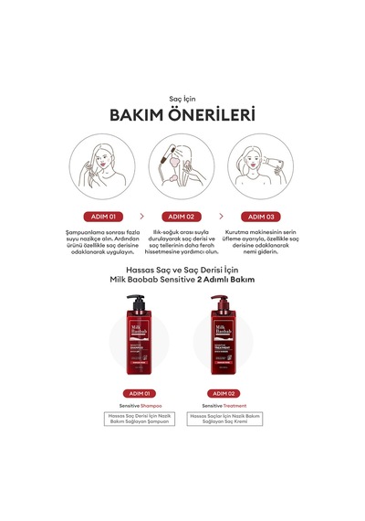Hassas Saçlar İçin Nazik Bakım Sağlayan Saç Kremi Mılk Baobab Sensitive Treatment Damask Rose