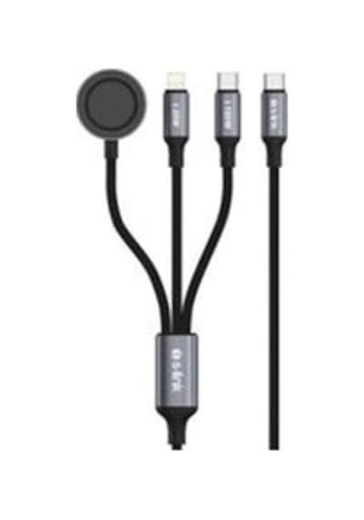 S-link Armor Clw-01 100w 1.2m Type-c To Type-c Lightning Siyah Hızlı Şarj Kablosu Kdo