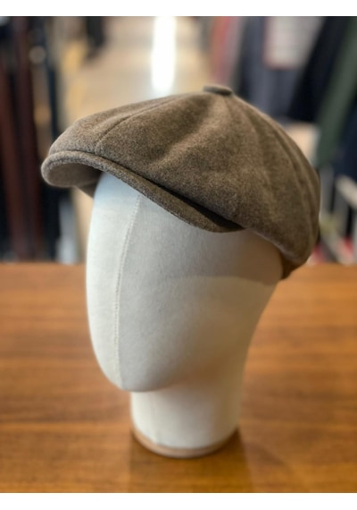 Hamze Peaky Blinders Tarz İngiliz Model Kaşe Kumaş Kasket Şapka Vizon