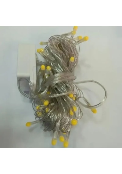10m 100 Led Damla Uçlu Gün Işığı Şeffaf Kablo