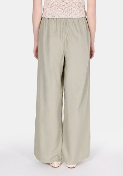 Colin's Colins Regular Fit Yüksel Bel Geniş Paça Kadın Yeşil Pantolon Cl1074805 Q1.v2 Sag Sage Yeşil