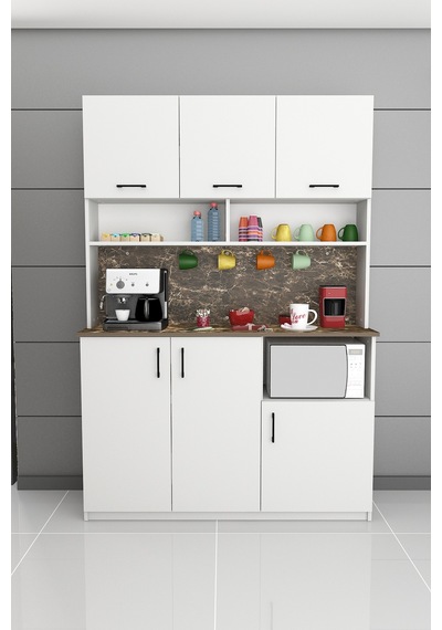 Asra Trend Kahve Köşesi KAHVE03 %100 MDF Çok Amaçlı Mutfak Dolabı Beyaz - Siyah Taş Asra Trend Kahve Köşesi KAHVE03 %100 MDF Çok Amaçlı Mutfak Dolabı Beyaz - Siyah Taş