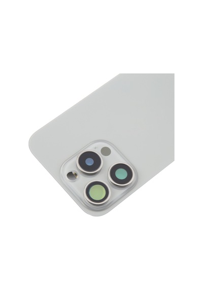 Teknonet Apple Uyumlu iPhone 16 Pro Kamera Camlı Batarya Kapağı + Magsafe Flex - Natural Natural