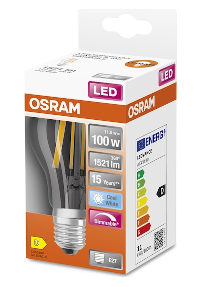 Osram Led Flament Dim 11w 4000k 1521lm E27 Duy Kırık Beyaz Işık A
