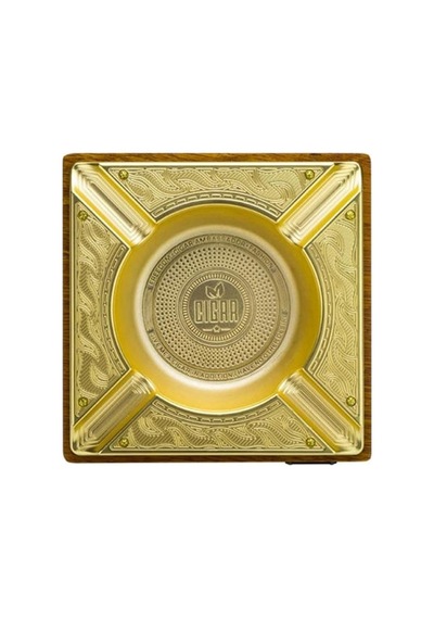 Lubinski Metal Ahşap Puro Küllüğü Gold 4lü Lb-872