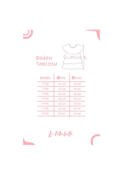 Le Mabelle Çok Renkli Yıldız Baskılı Katlı Tül Kız Çocuk Elbise - Estela Çok renkli