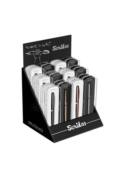 Scrikss Roller Kalem Color Kristal Kutu 24 Lü Stand 78m Çok Renkli