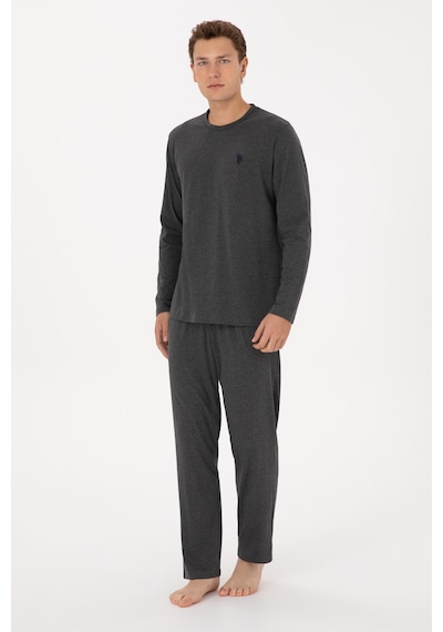 U.s. Polo Assn. Erkek Antrasit Melanj Pijama Takım 50318602-vr081 Antrasit Melanj