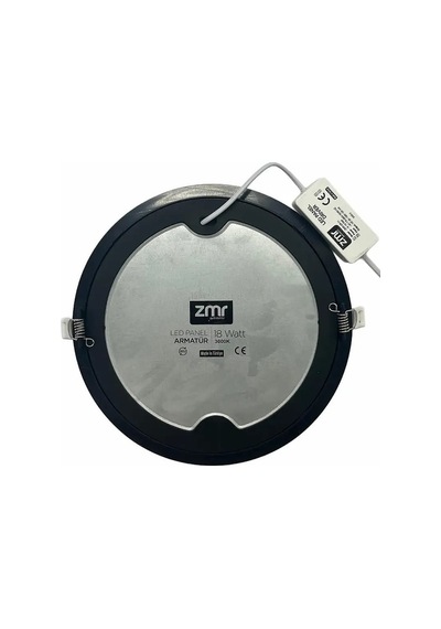 18w Siyah Kasa Sıvaaltı Panel Led Armatür 3000k Günışığı 1530 Lümen Yuvarlak Gömme Led Panel Ip20