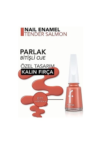 Klasik Parlak Bitişli Yüksek Pigmentli Oje -nail Enamel- 011 Tender Salmon New- 8682536035699