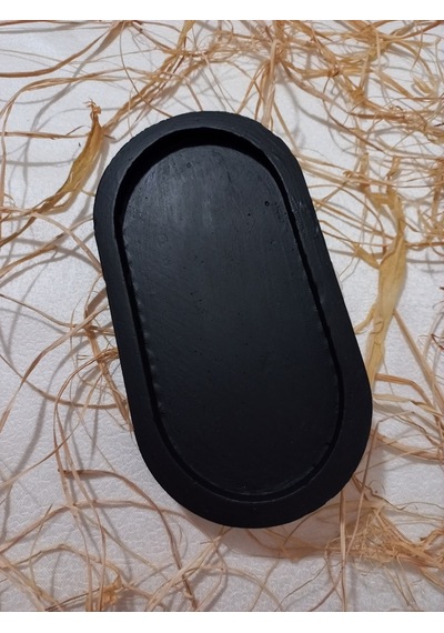 Oval Tabak Büyük Siyah