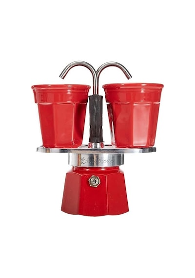- Set Mini Express: Ocak Üstü Espresso Pişirici + 2 Cups - Renk Kırmızı Aeropress