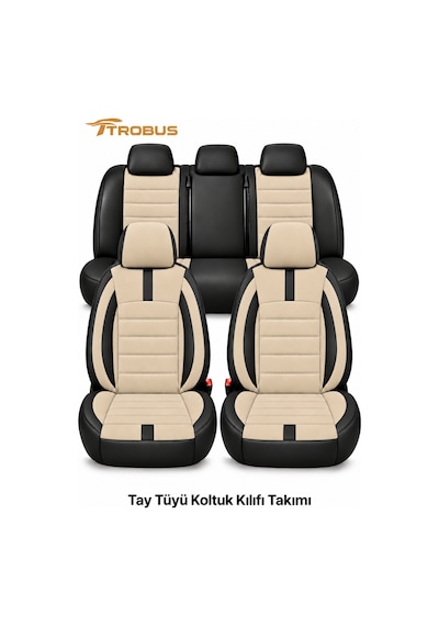 Opel Corsa 2007 2008 2009 2010 2011 2012 2013 2014 Uyumlu Nergis Serisi Ortopedik Tay Tüyü Oto Koltuk Kılıfı Bej Siyah