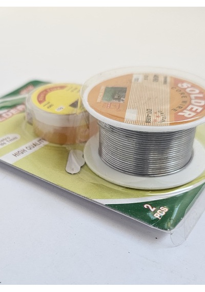 Huli Rosin Flux Ve Lehim Teli Seti 1 Mm 40/60 Kalay Oranı, 2 Li Paket