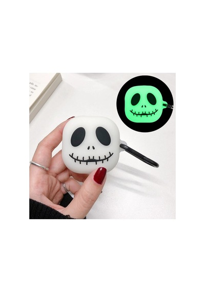 Caseonn Galaxy Buds 2 Pro Kılıf Karakter Figürlü Jck Skellingtn Şeffaf Beyaz