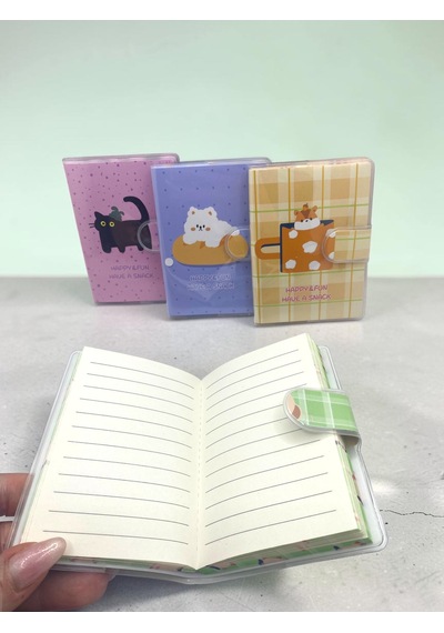Happy & Fun Capybara A7 Not Defteri , Çıt Çıtlı Cep Defteri - Yeşil