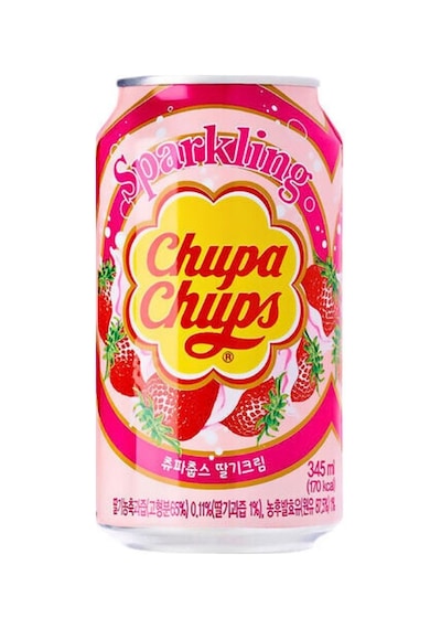 Chupa Chups Sparkling Strawberry Cream Flavour 345 ml